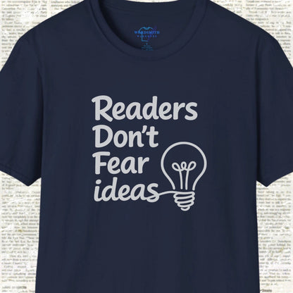 Readers Don’t Fear Ideas Shirt - Navy