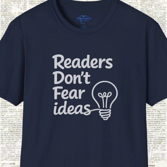 Readers Don’t Fear Ideas Shirt - Navy