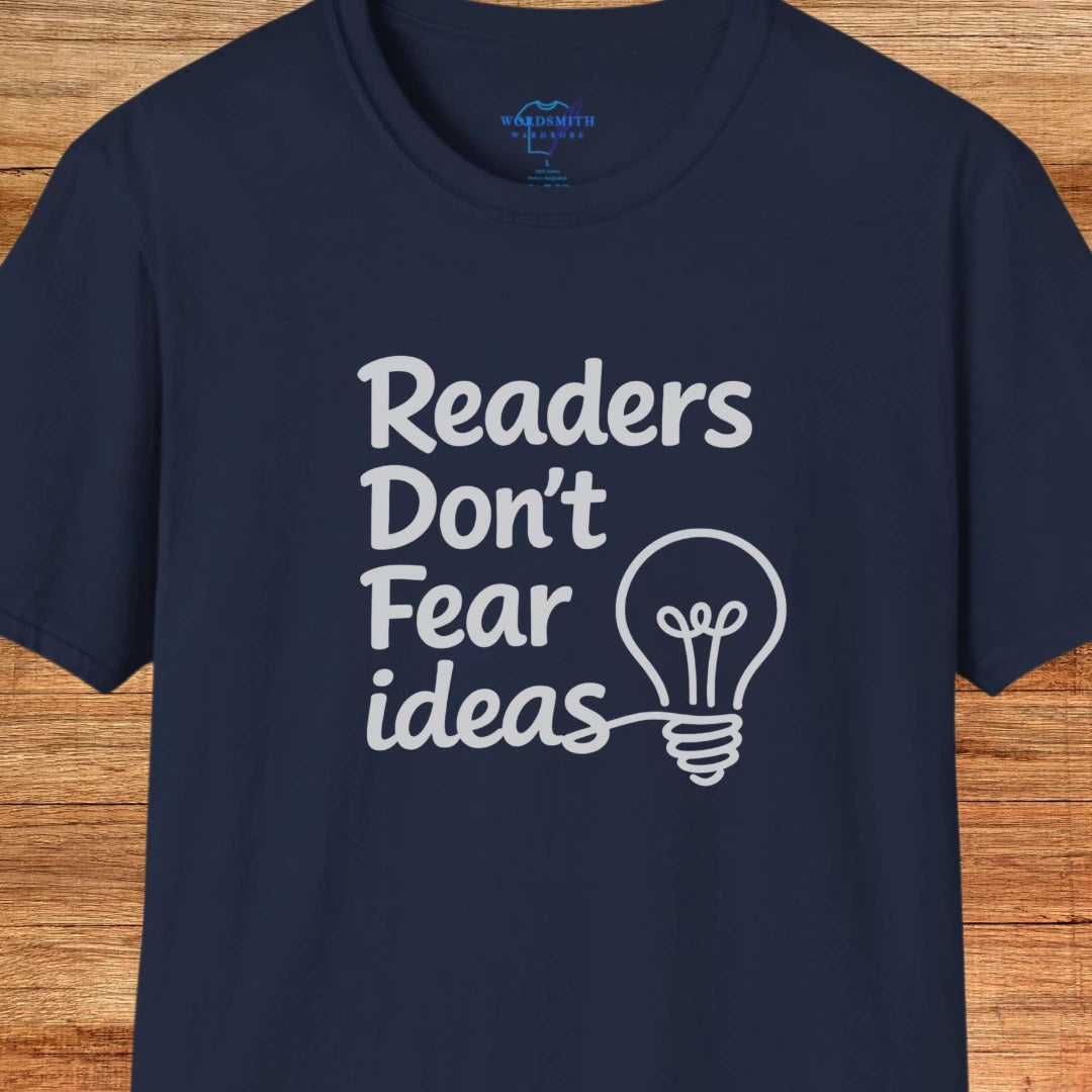 Readers Don’t Fear Ideas Shirt - Navy