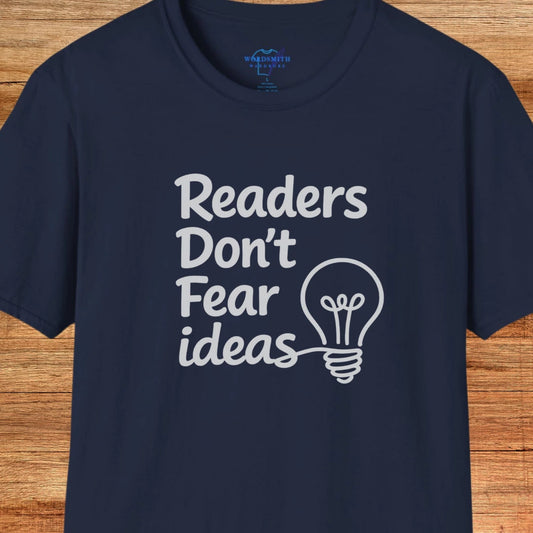 Readers Don’t Fear Ideas Shirt - Navy