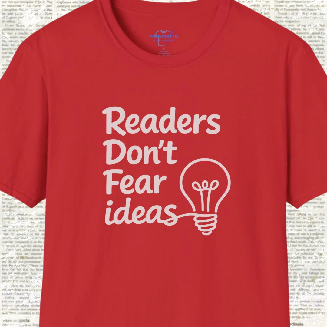 Readers Don’t Fear Ideas Shirt - Red