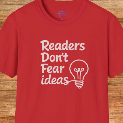 Readers Don’t Fear Ideas Shirt - Red