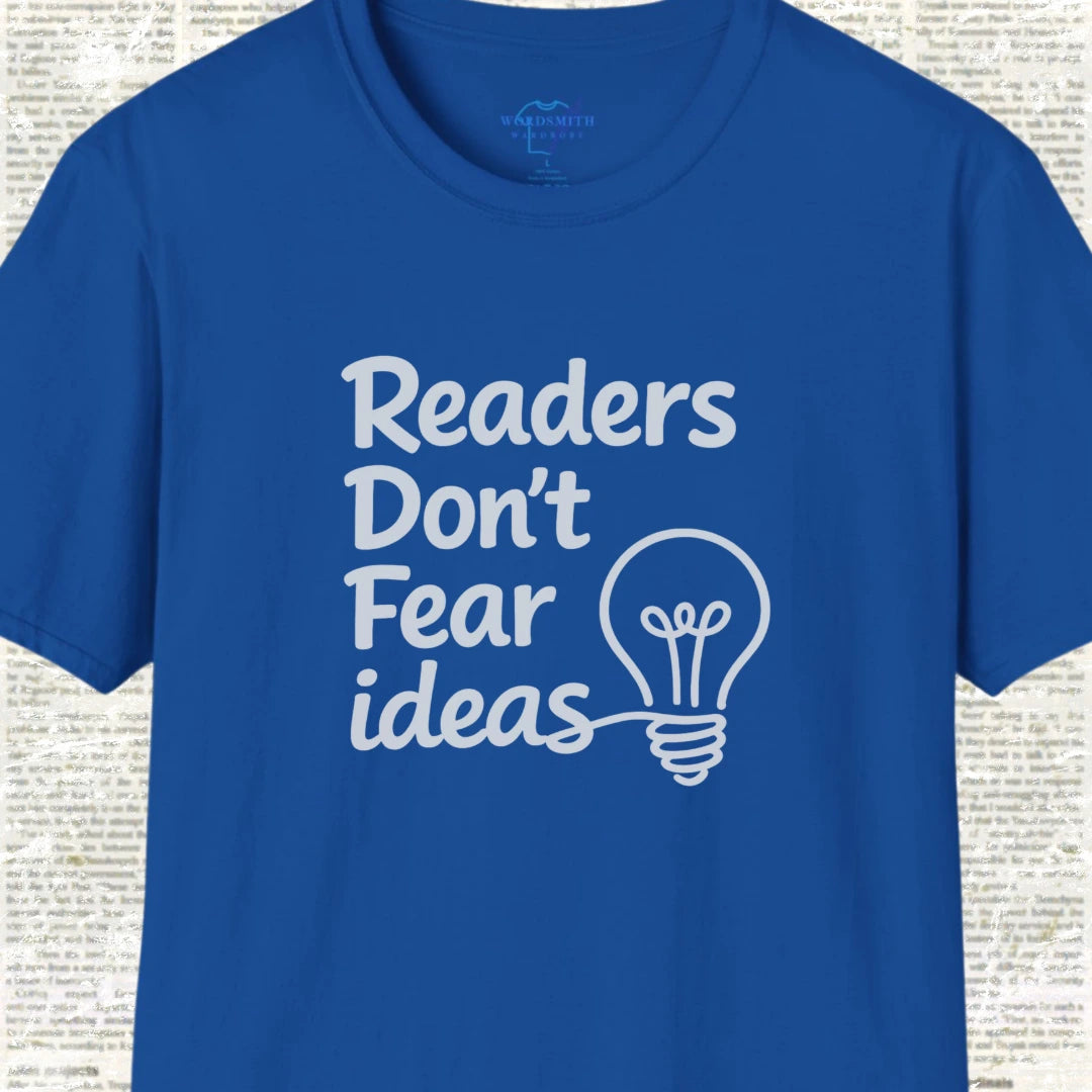 Readers Don’t Fear Ideas Shirt - Royal