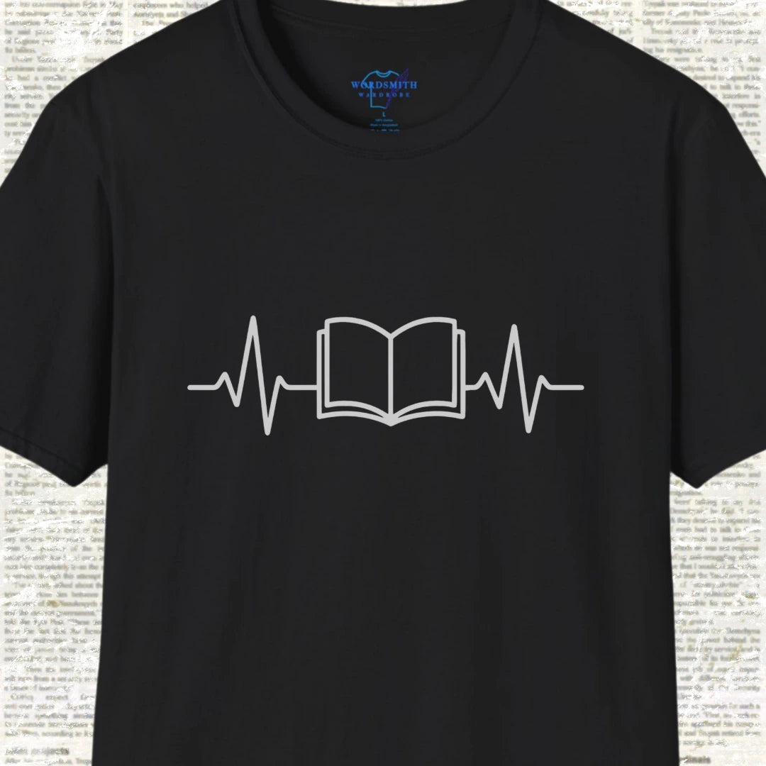 Reading Heartbeat – Book Lover EKG - Black