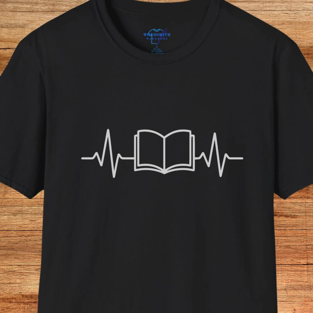 Reading Heartbeat – Book Lover EKG - Black