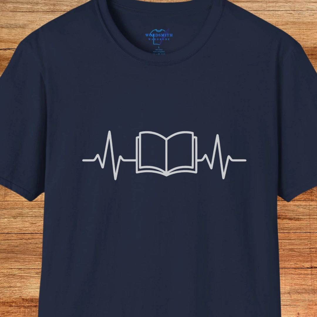 Reading Heartbeat – Book Lover EKG - Navy