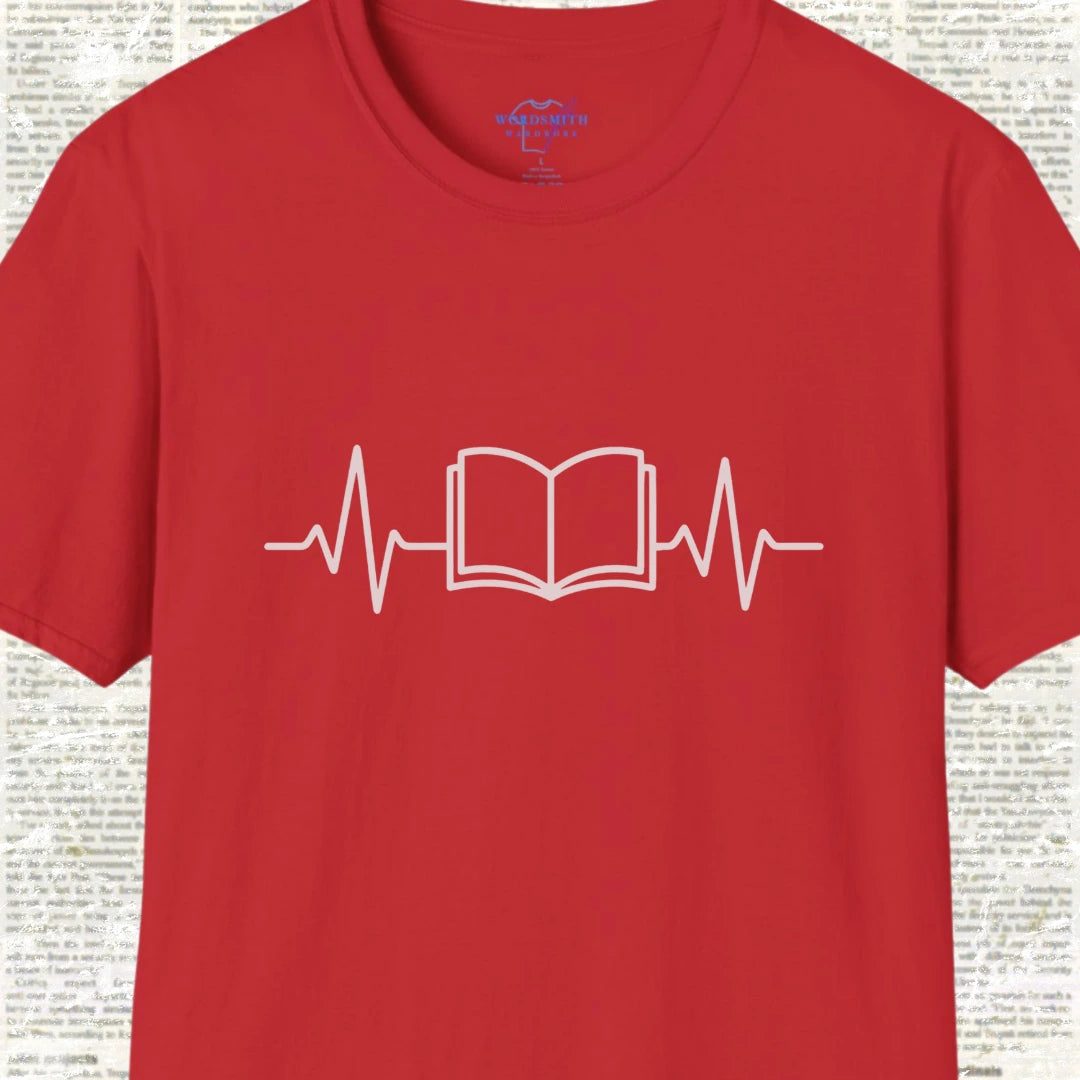 Reading Heartbeat – Book Lover EKG - Red