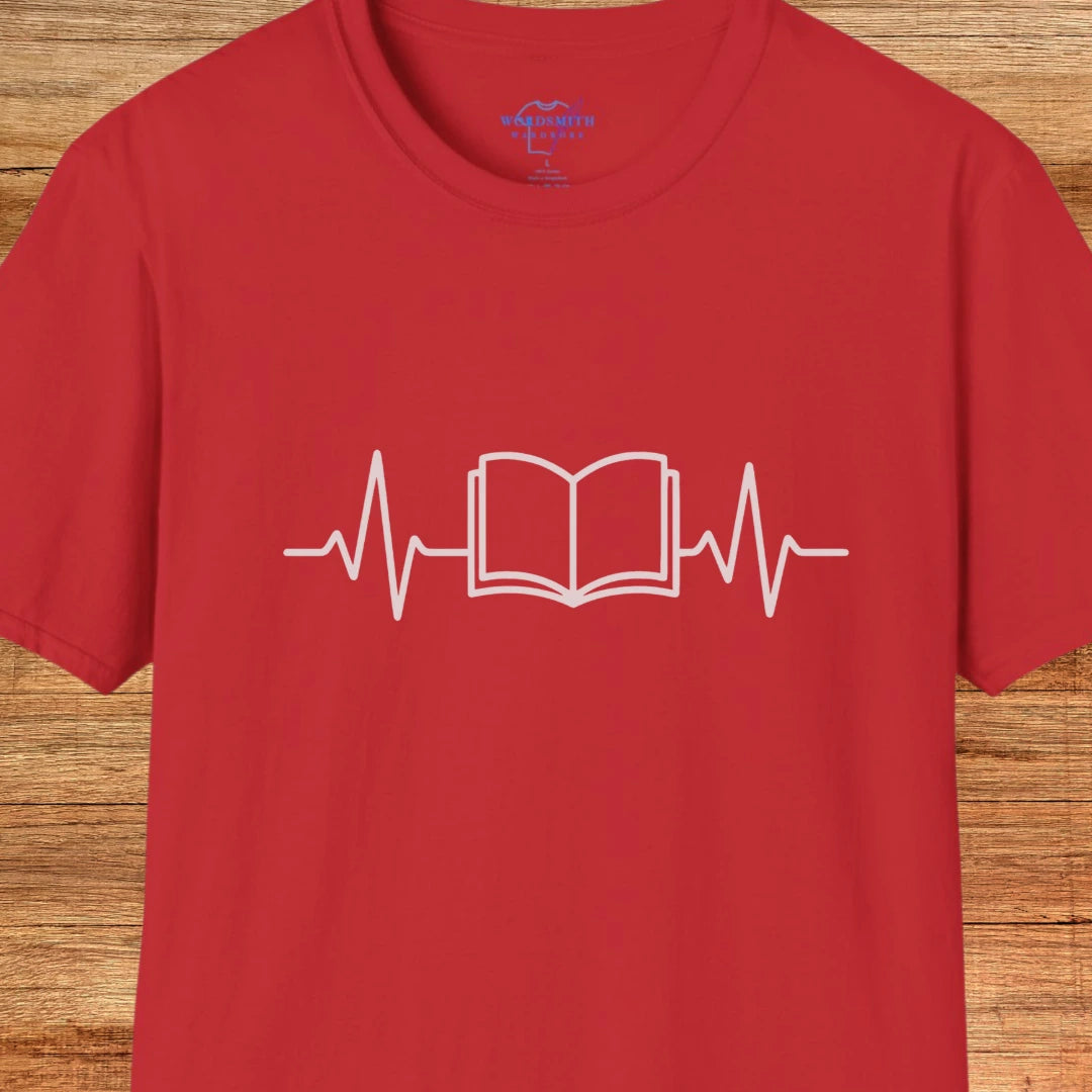 Reading Heartbeat – Book Lover EKG - Red