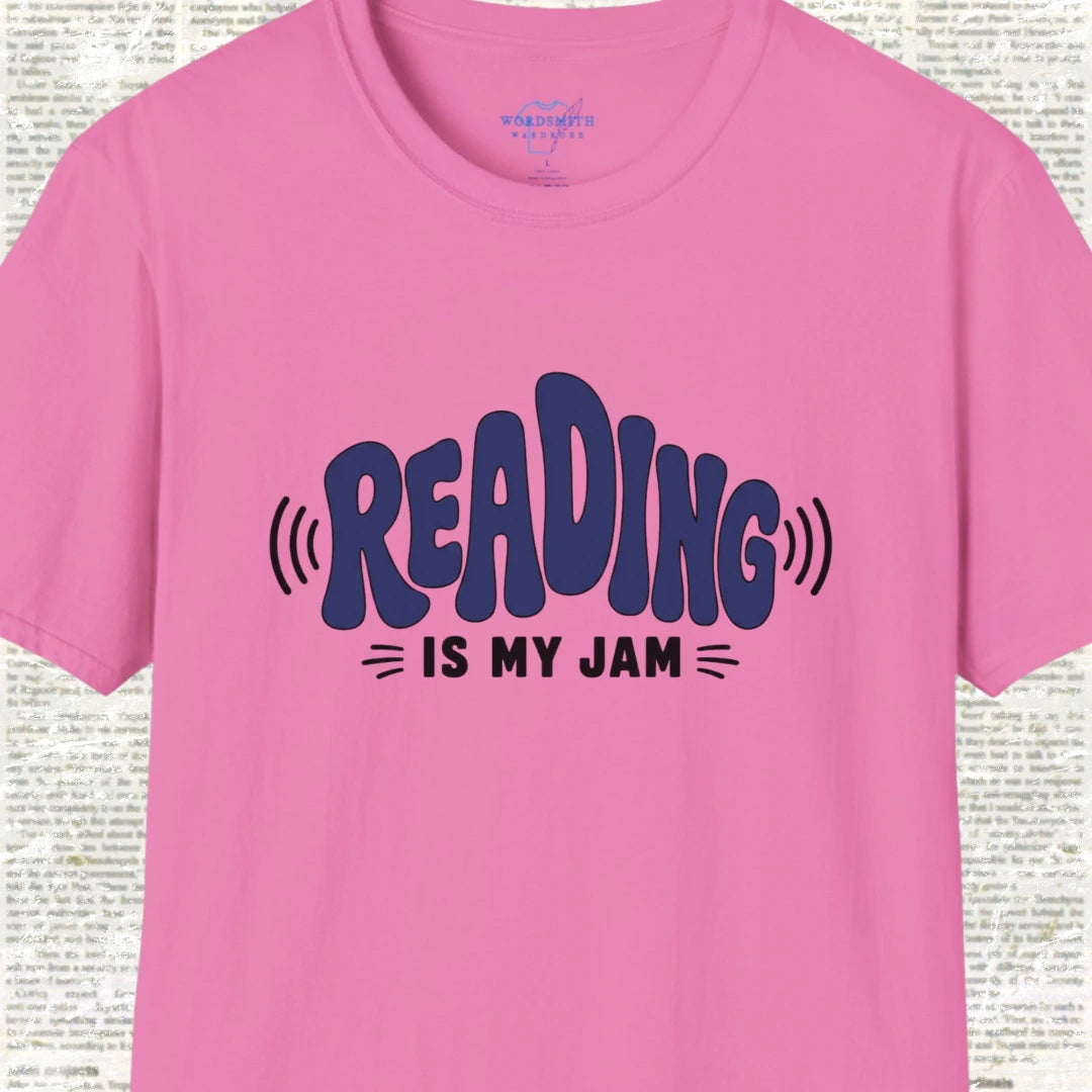 Reading Is My Jam T-Shirt - Azalea