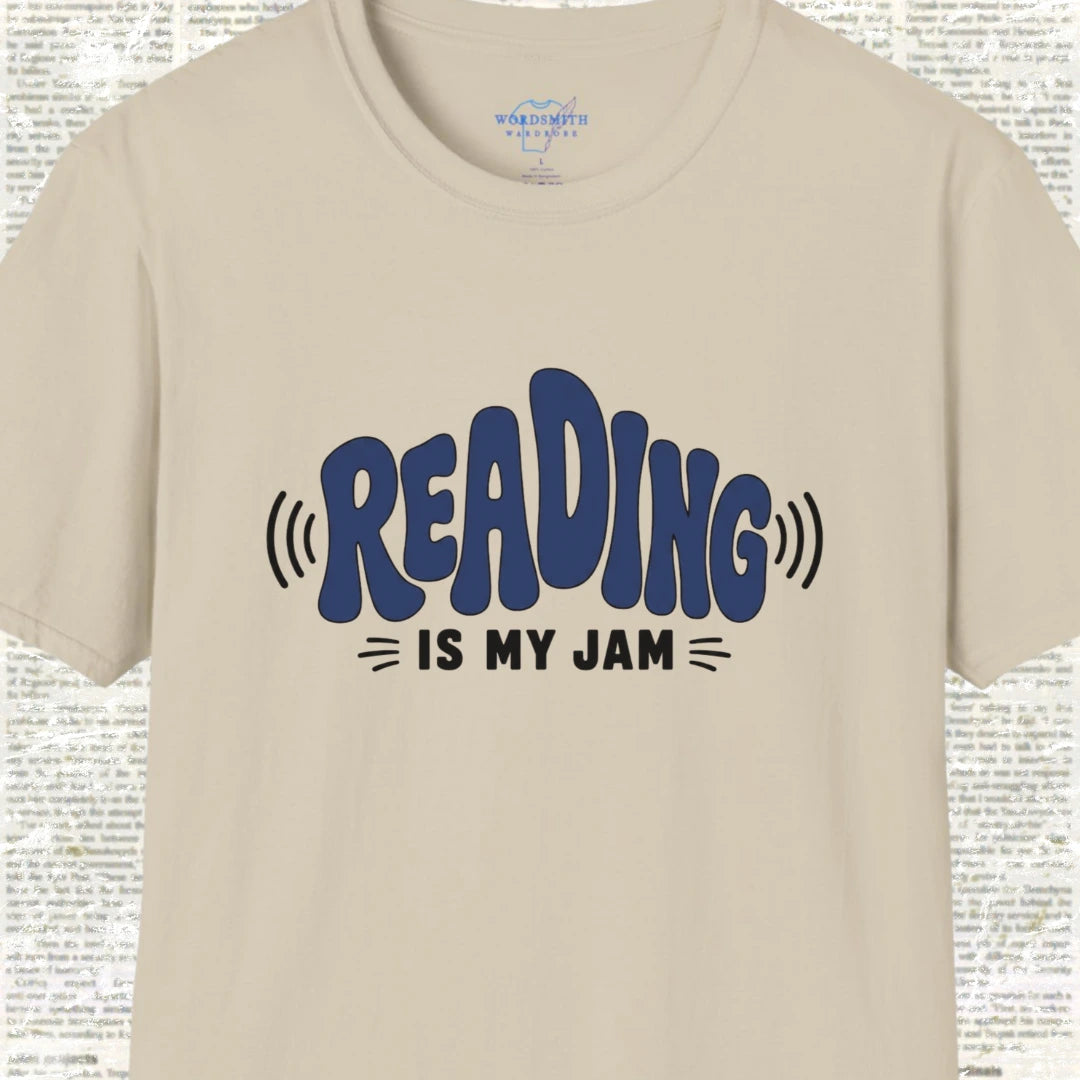 Reading Is My Jam T-Shirt - Sand
