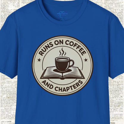 Runs on Coffee and Chapters Shirt - Royal