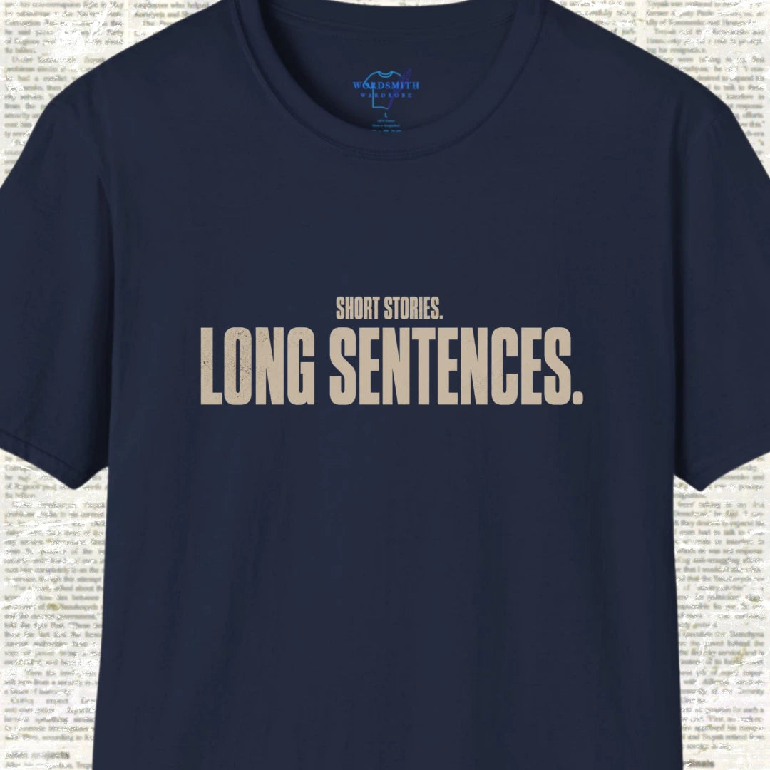 Short Stories Long Sentences T-Shirt - Navy