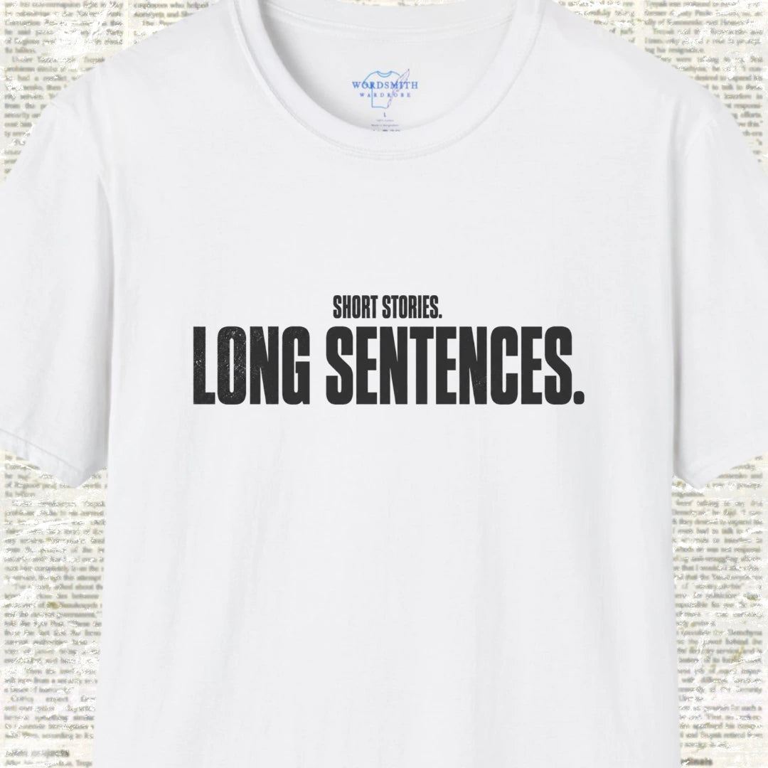 Short Stories Long Sentences T-Shirt - White