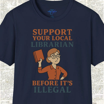 Support Your Local Librarian Shirt - Navy