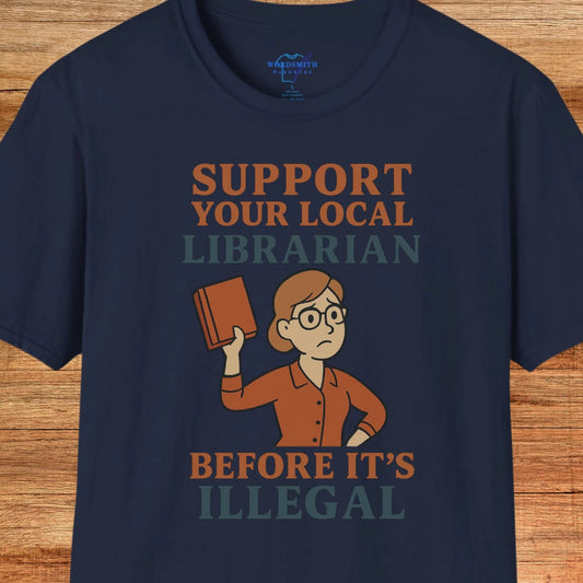 Support Your Local Librarian Shirt - Navy