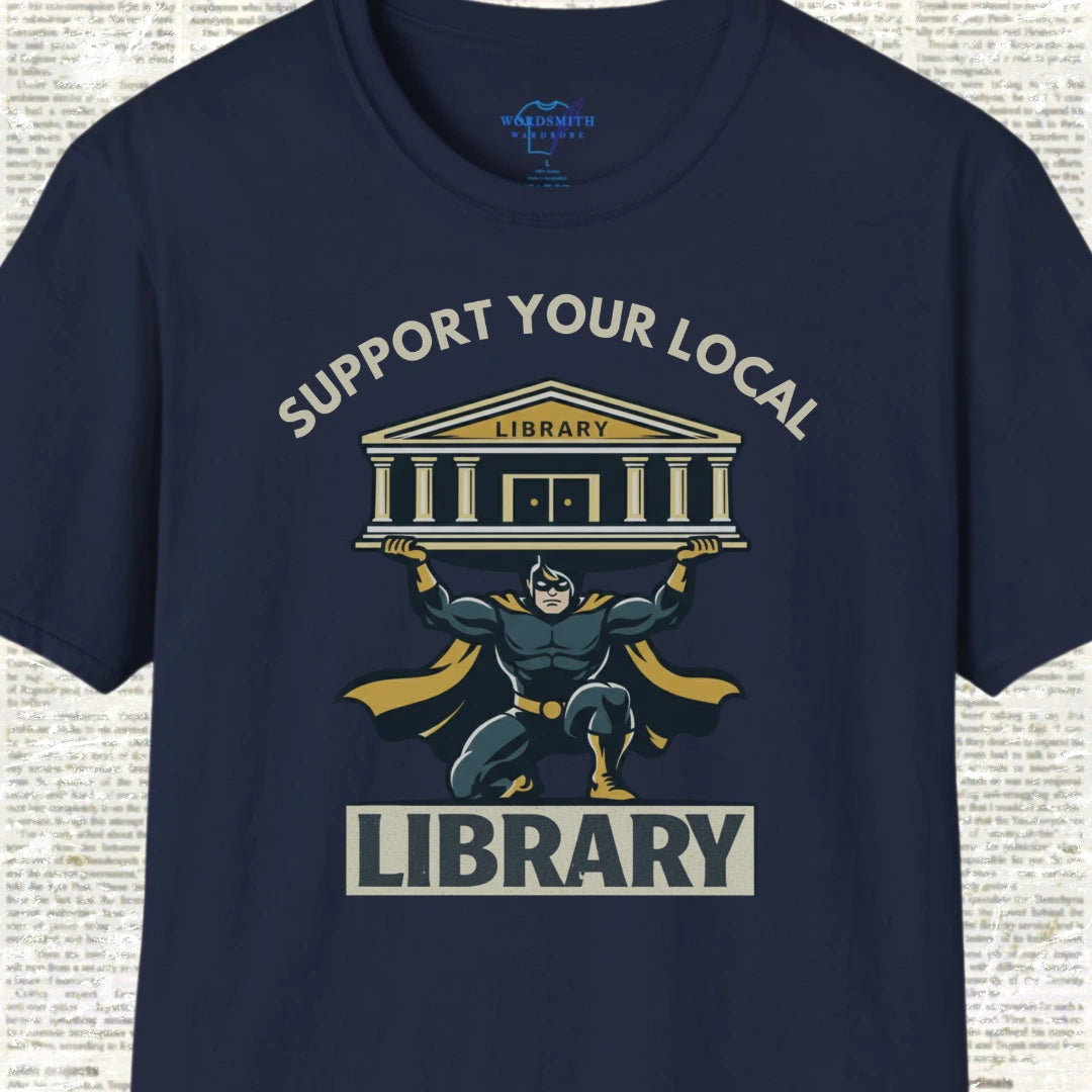 Support Your Local Library Shirt - Navy