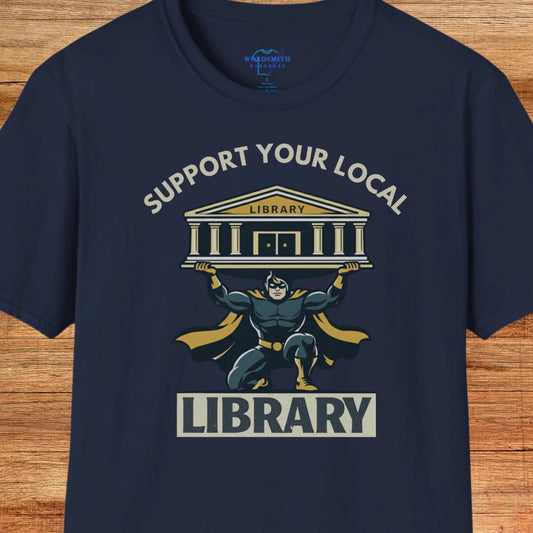 Support Your Local Library Shirt - Navy
