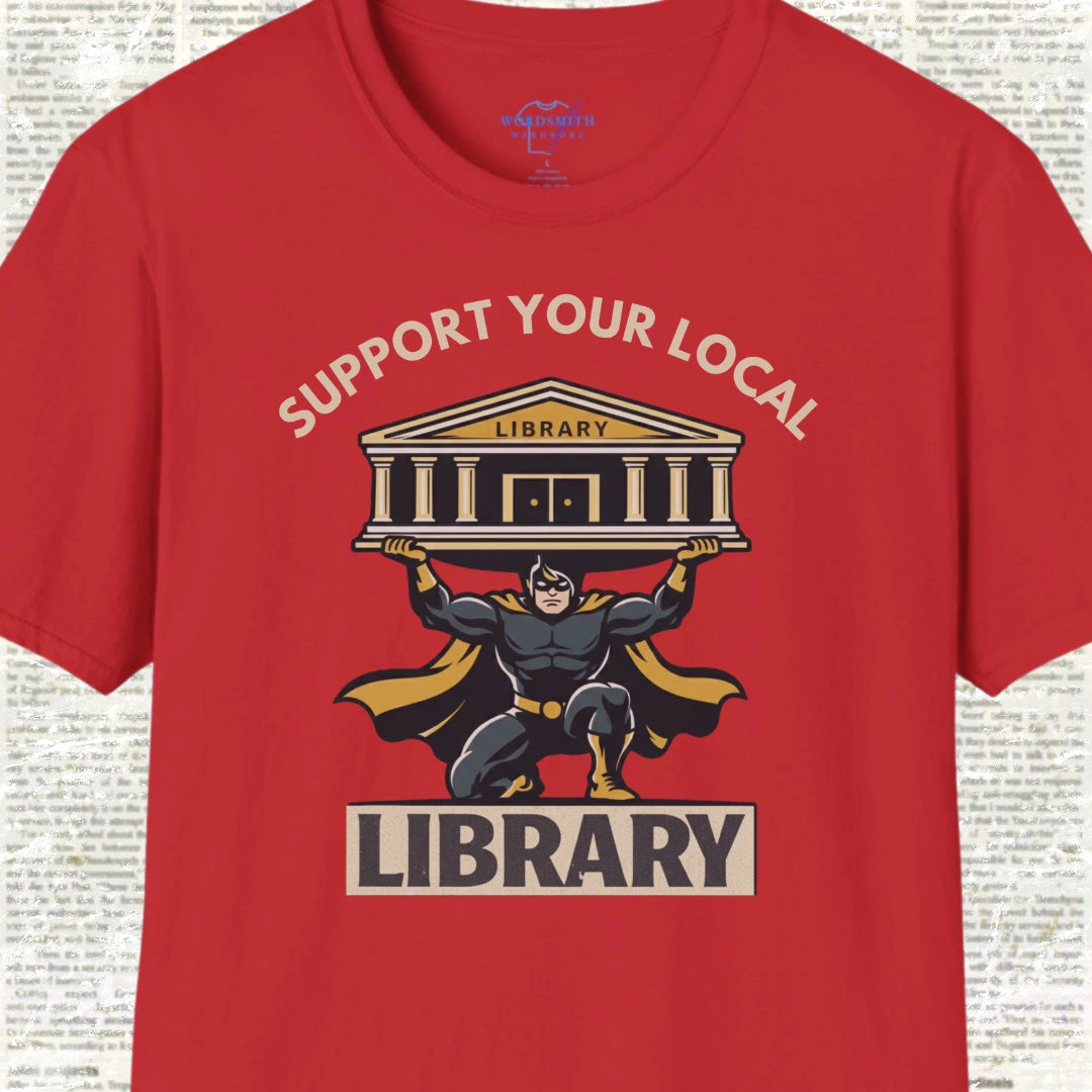 Support Your Local Library Shirt - Red