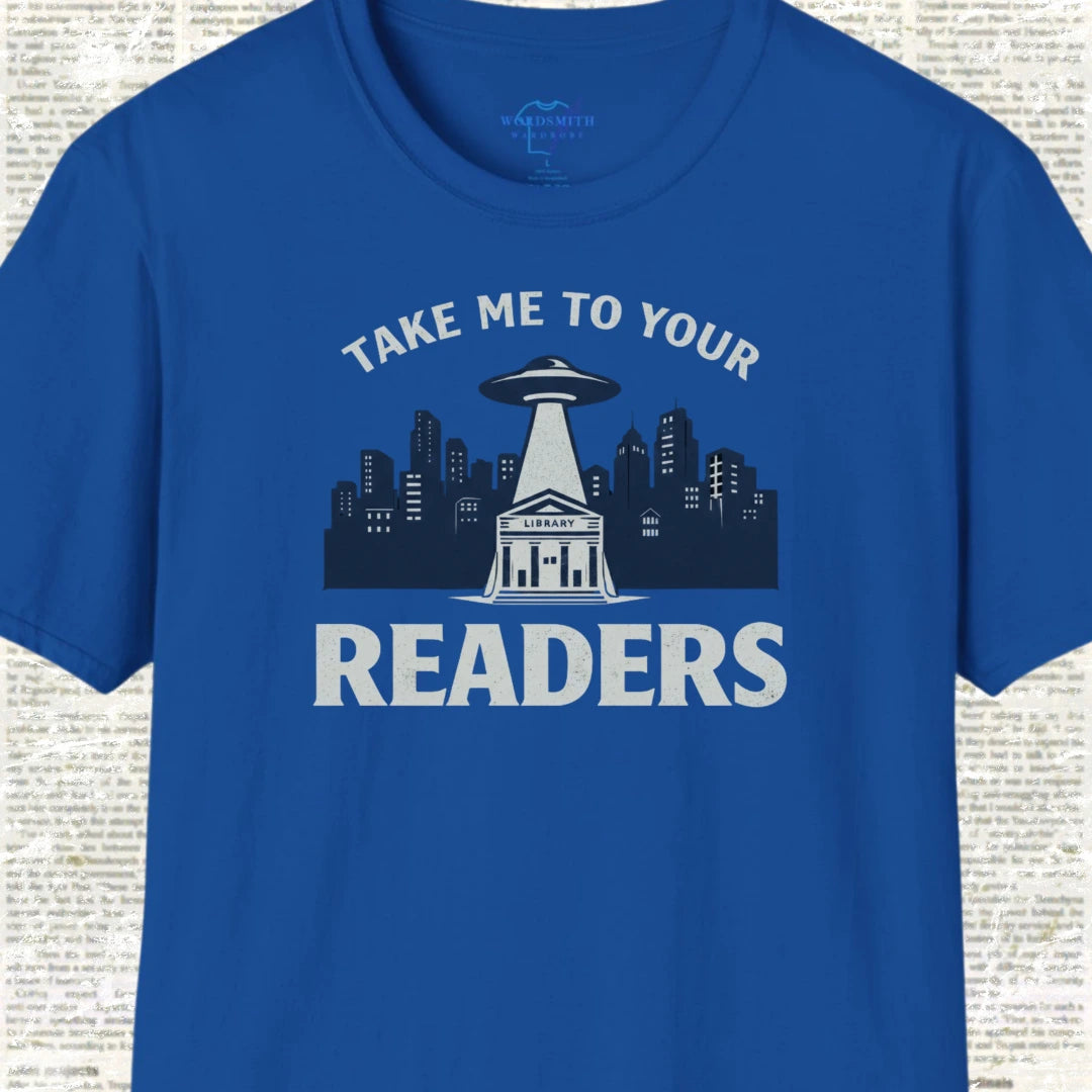 Take Me to Your Readers Shirt - Royal