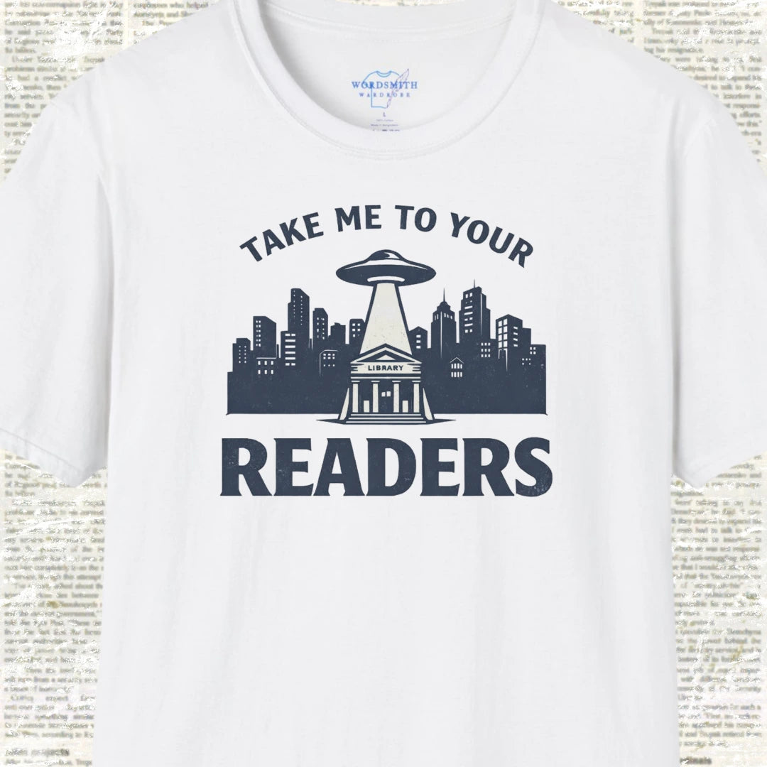 Take Me to Your Readers Shirt - White