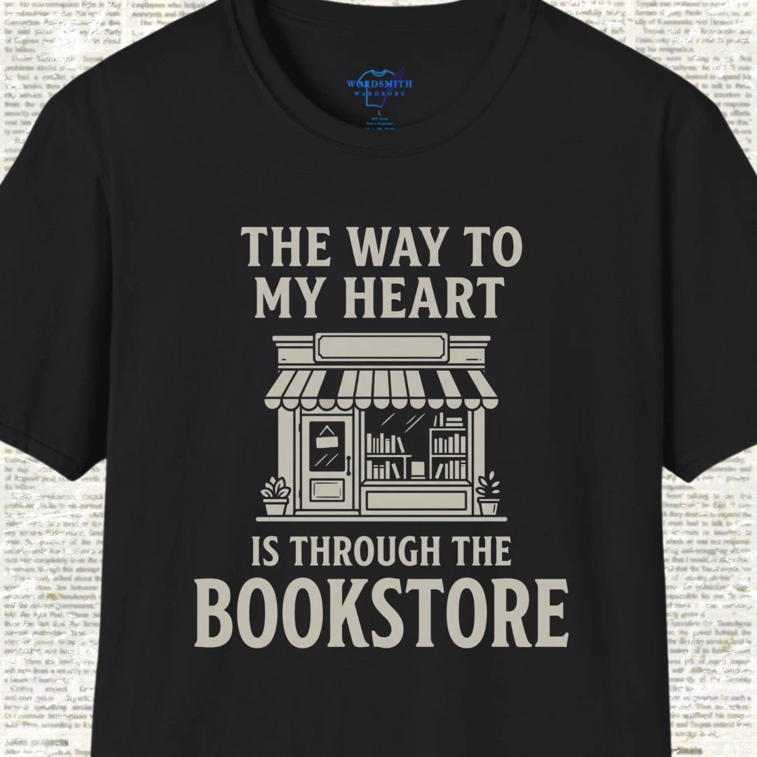 The Way to My Heart Is Through the Bookstore - Black