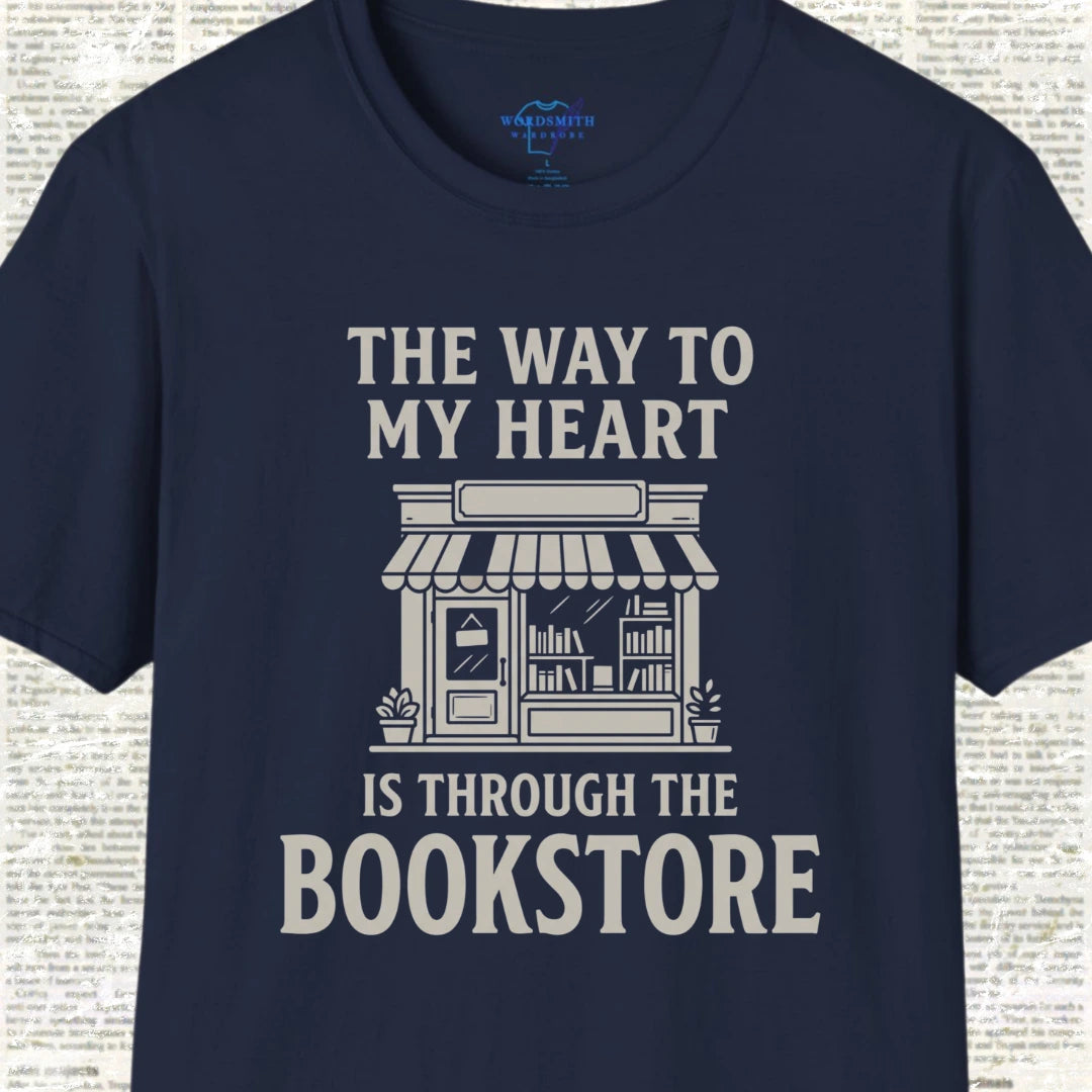 The Way to My Heart Is Through the Bookstore - Navy