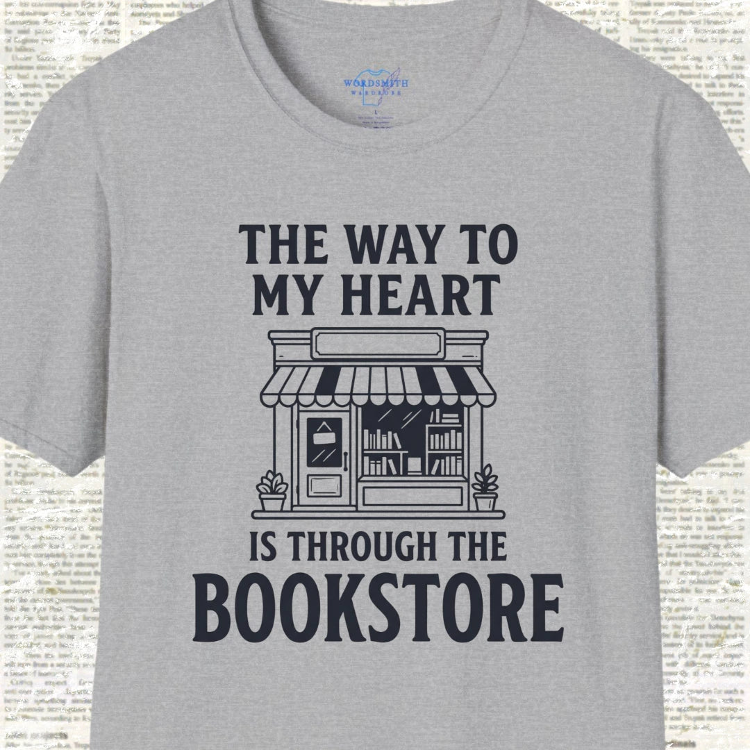 The Way to My Heart Is Through the Bookstore - Sport Grey