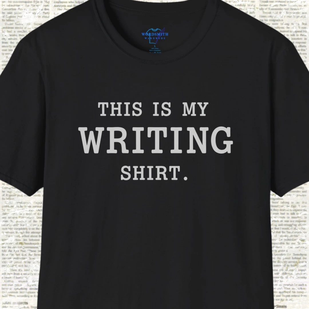 This Is My Writing Shirt T-Shirt - Black