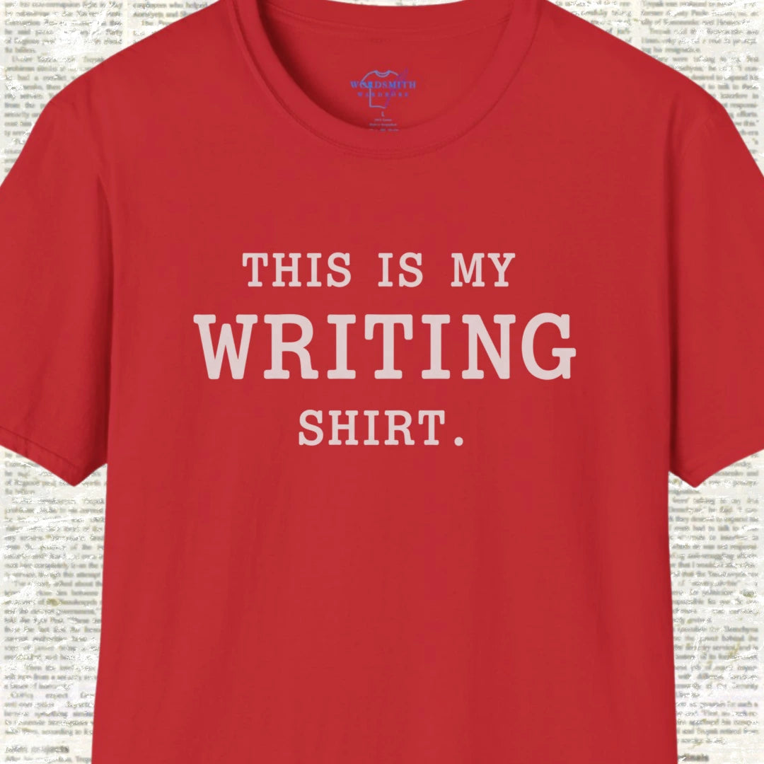 This Is My Writing Shirt T-Shirt - Red