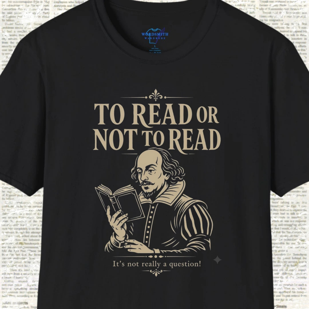 To Read or Not to Read T-Shirt - Black