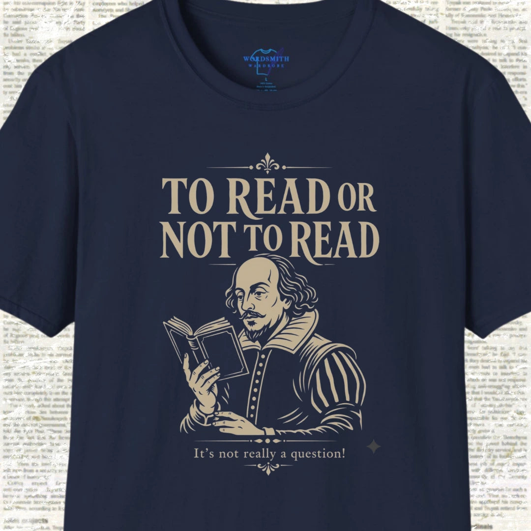 To Read or Not to Read T-Shirt - Navy