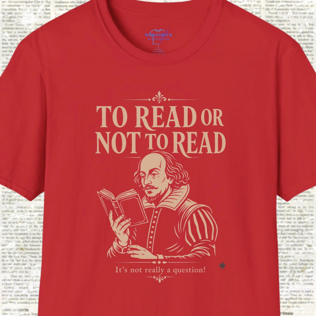 To Read or Not to Read T-Shirt - Red