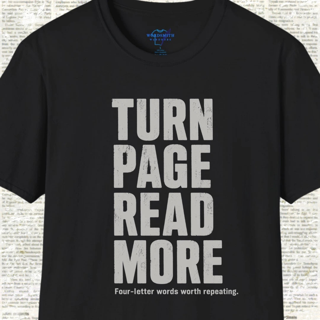 Turn Page Read More – T-Shirt - Black