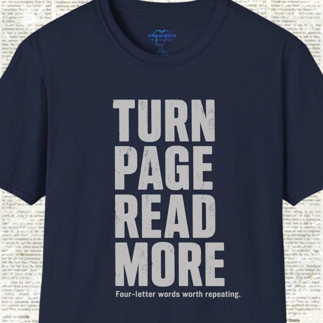 Turn Page Read More – T-Shirt - Navy