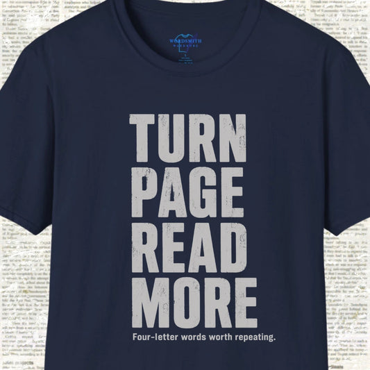 Turn Page Read More – T-Shirt - Navy