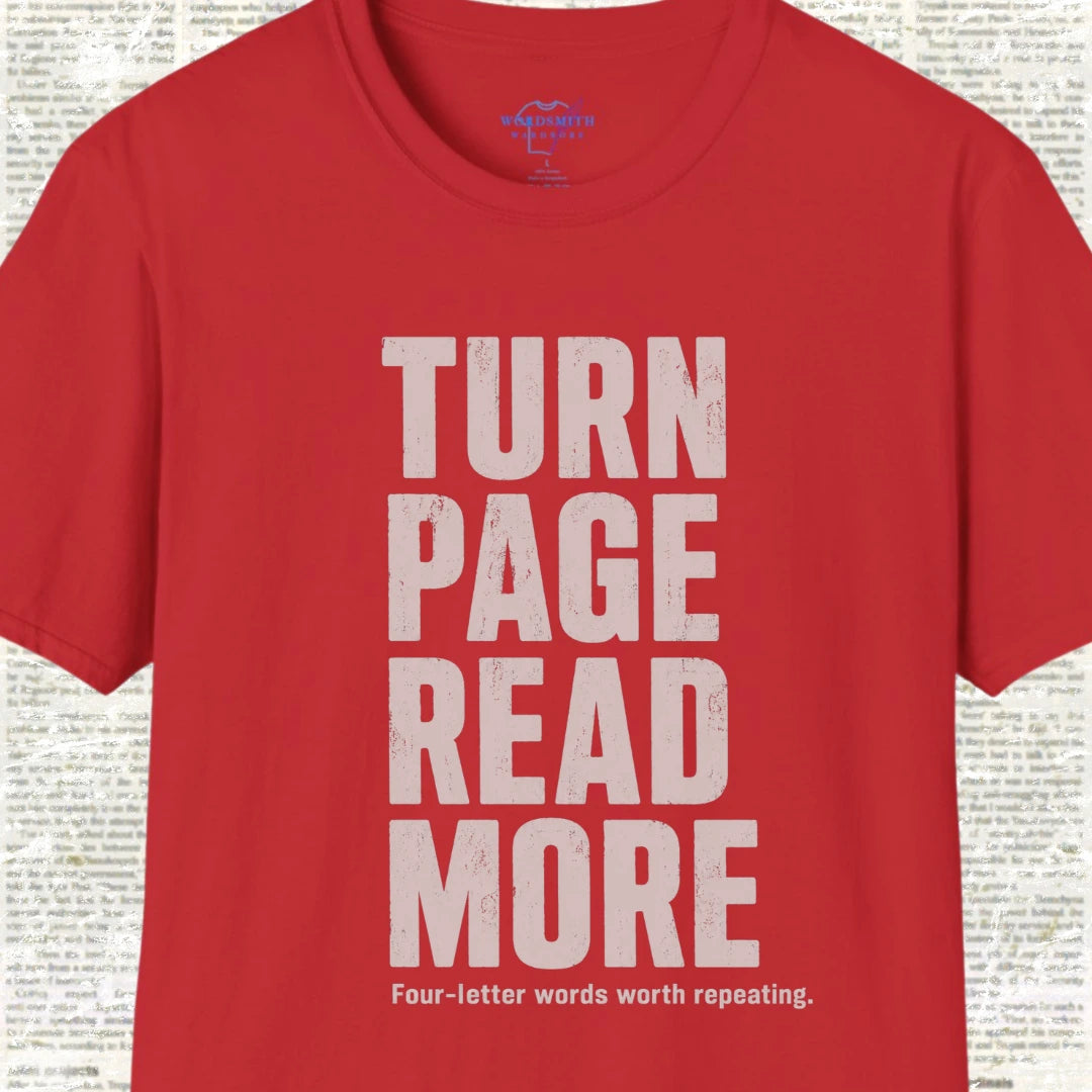 Turn Page Read More – T-Shirt - Red
