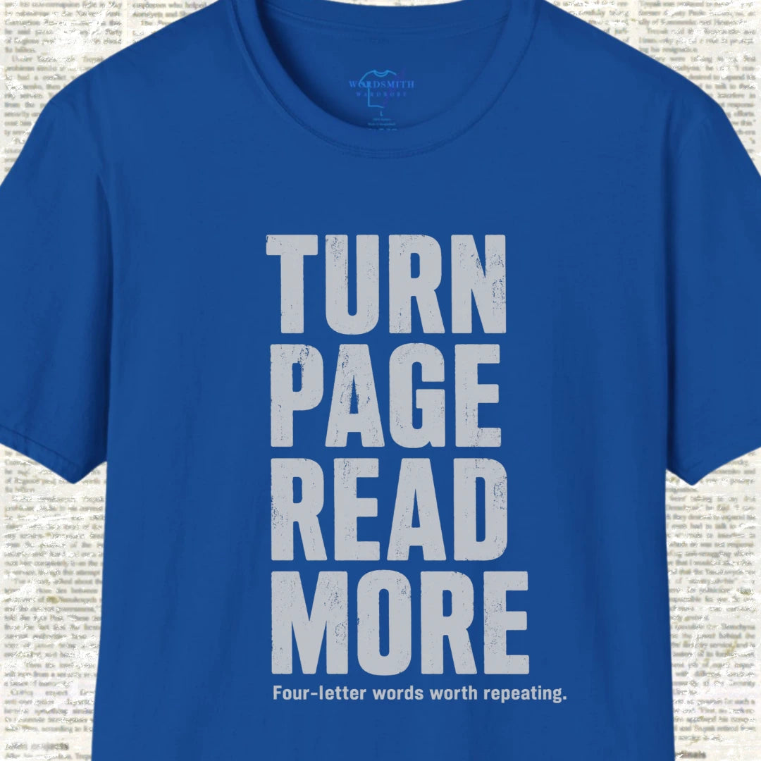 Turn Page Read More – T-Shirt - Royal