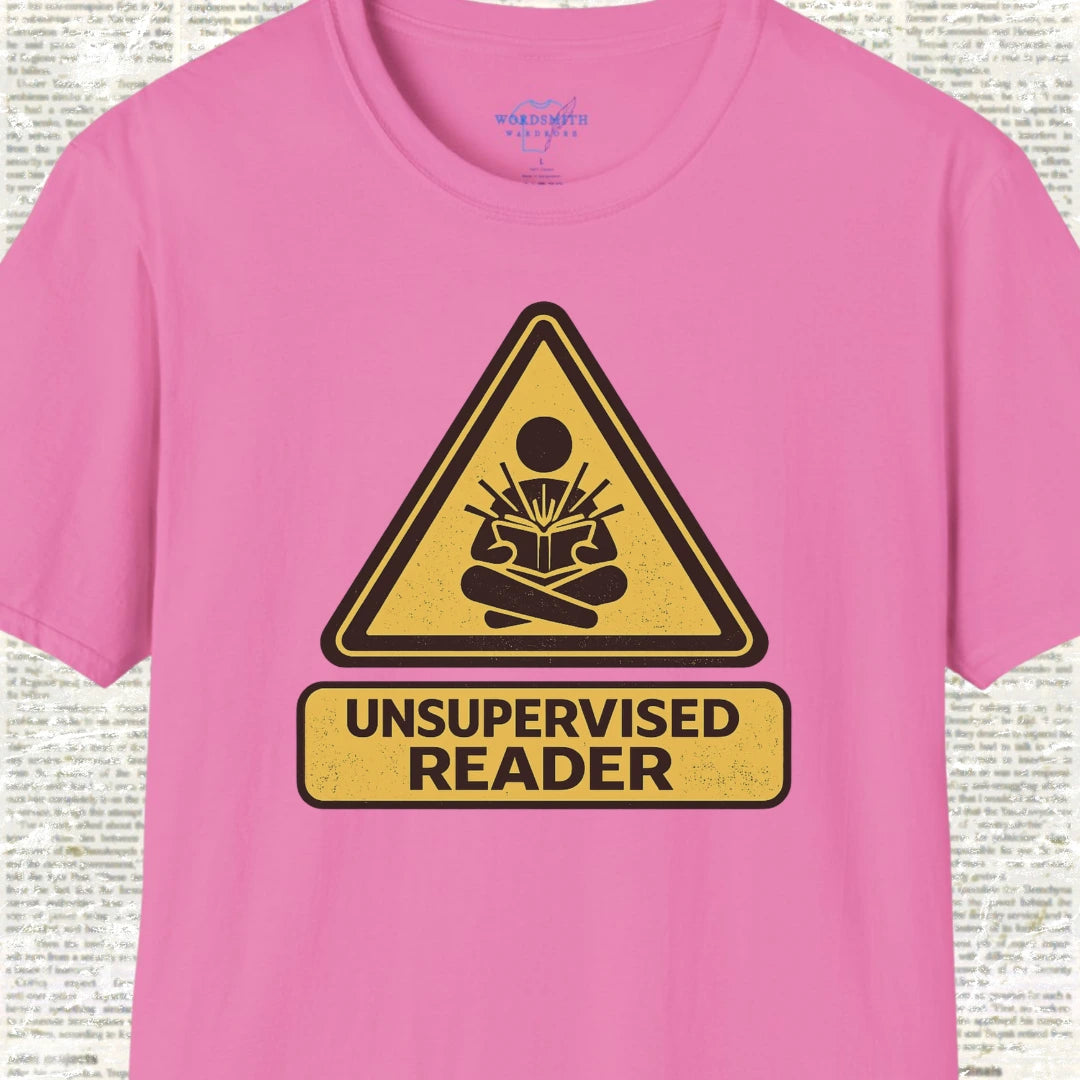 Unsupervised Reader T-Shirt - Azalea