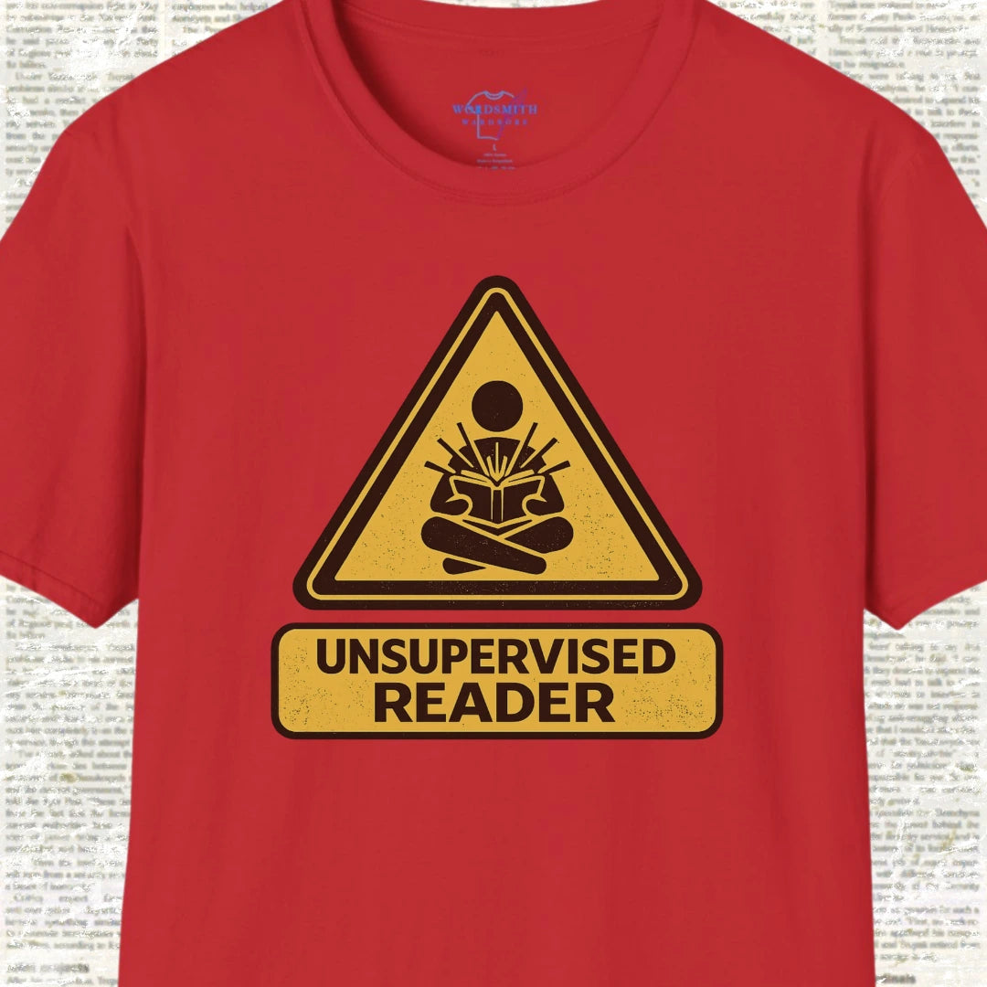 Unsupervised Reader T-Shirt - Red