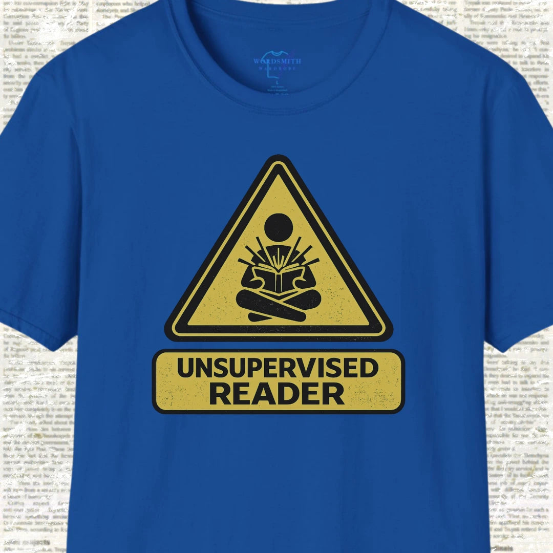 Unsupervised Reader T-Shirt - Royal