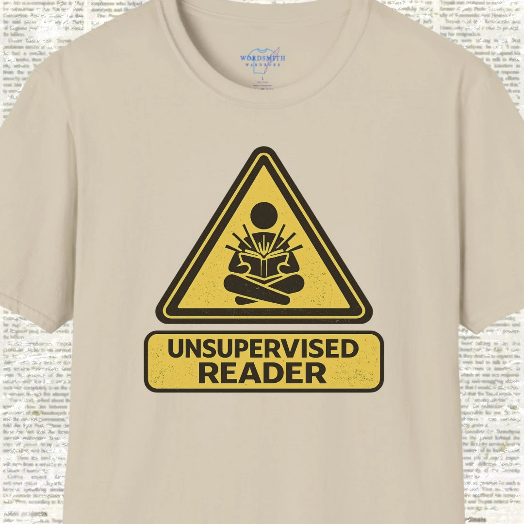 Unsupervised Reader T-Shirt - Sand