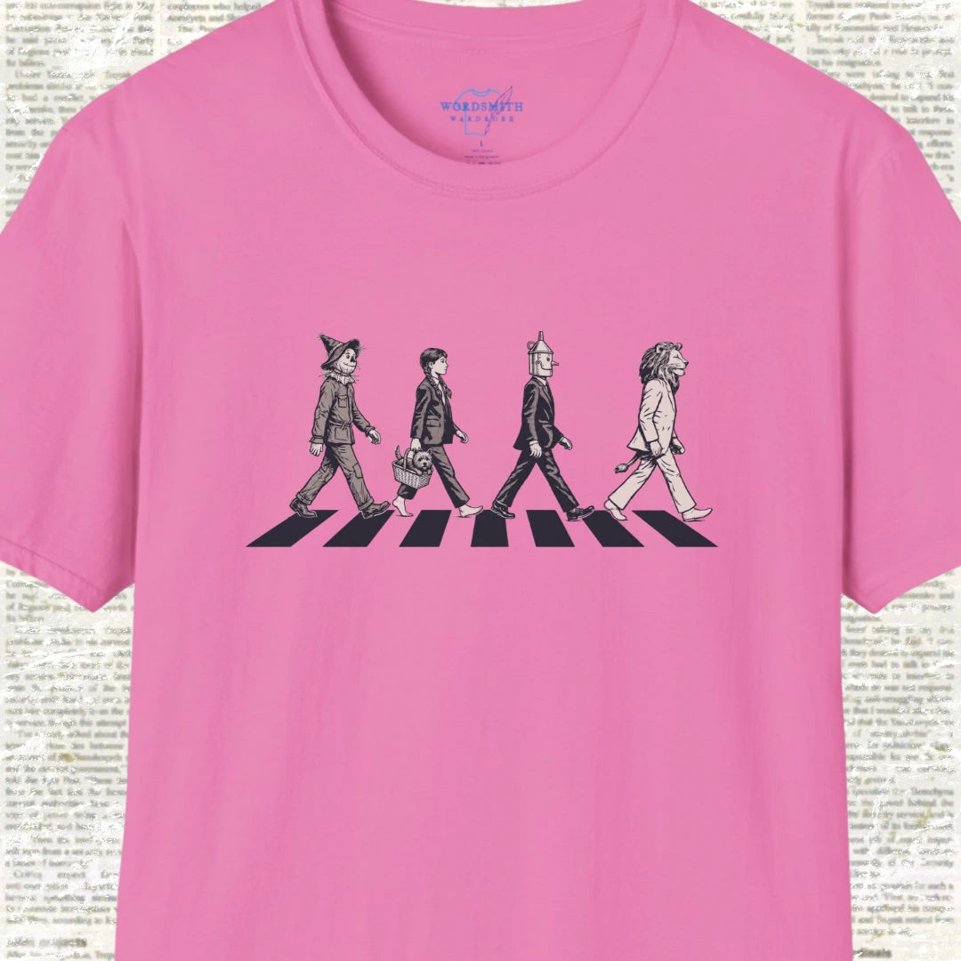 Wizard of Oz Abbey Road Parody T-Shirt - Azalea