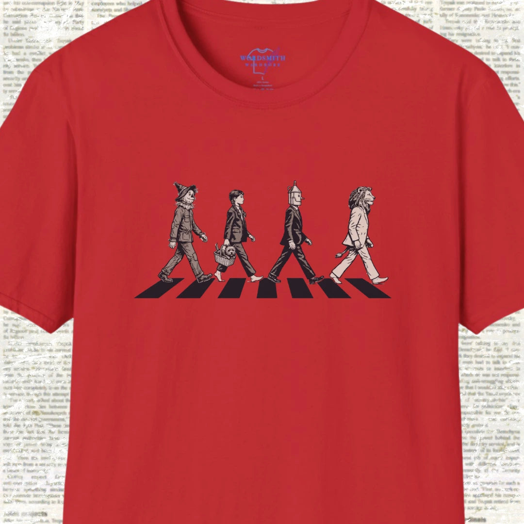 Wizard of Oz Abbey Road Parody T-Shirt - Red