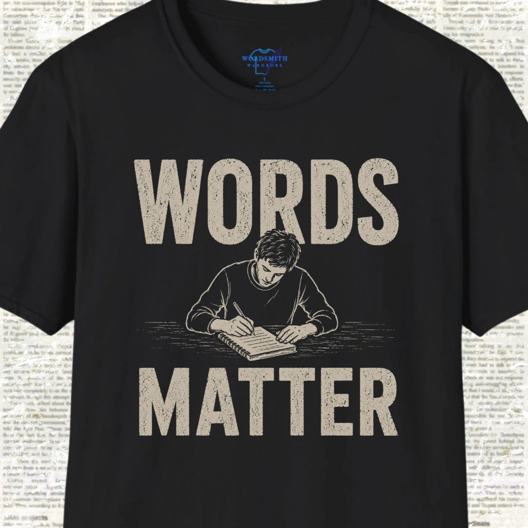 Words Matter T-Shirt - Black