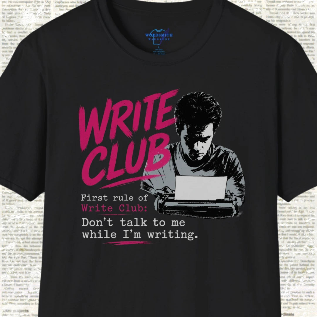 Write Club – Don’t Talk to Me While I’m Writing T-Shirt - Black
