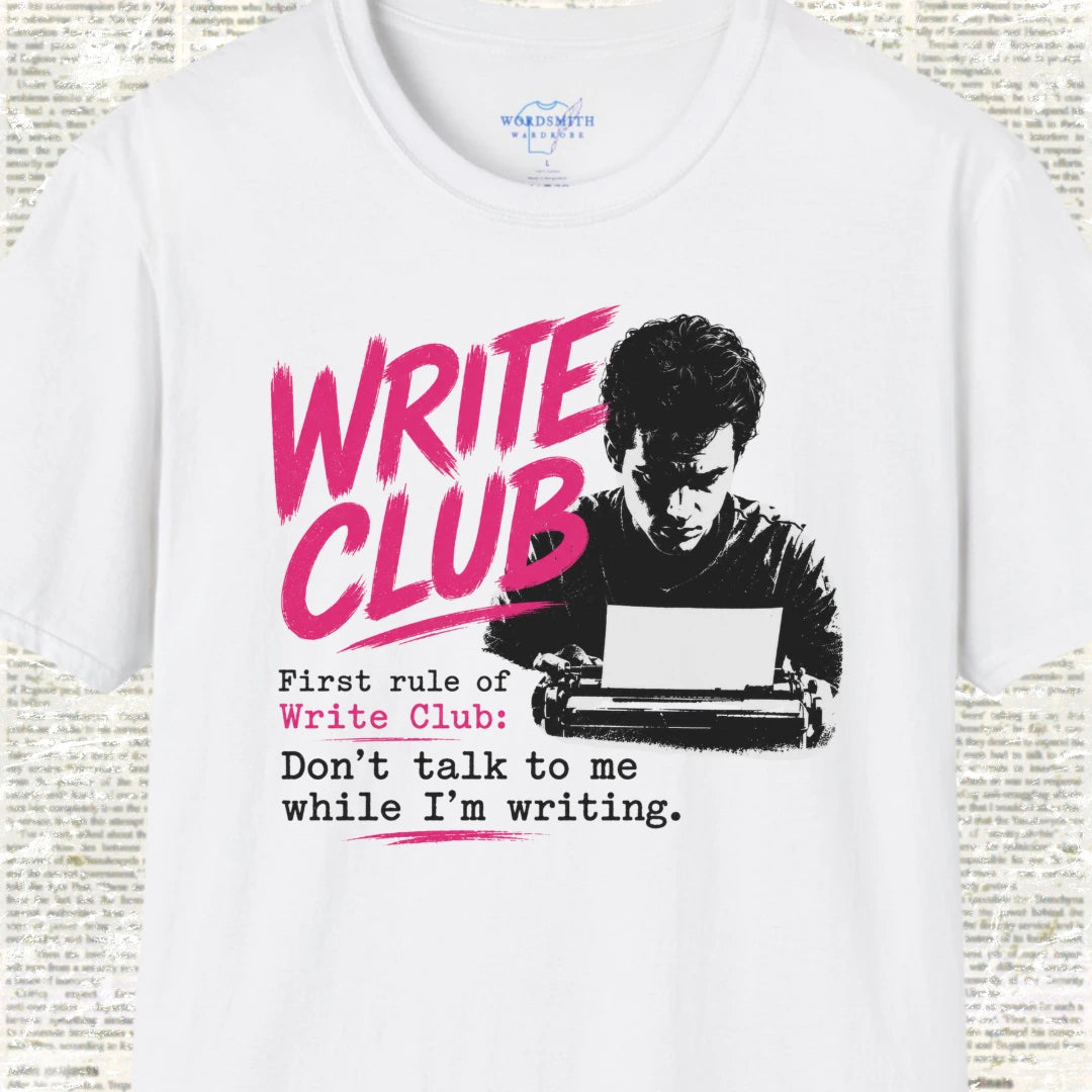 Write Club – Don’t Talk to Me While I’m Writing T-Shirt - White