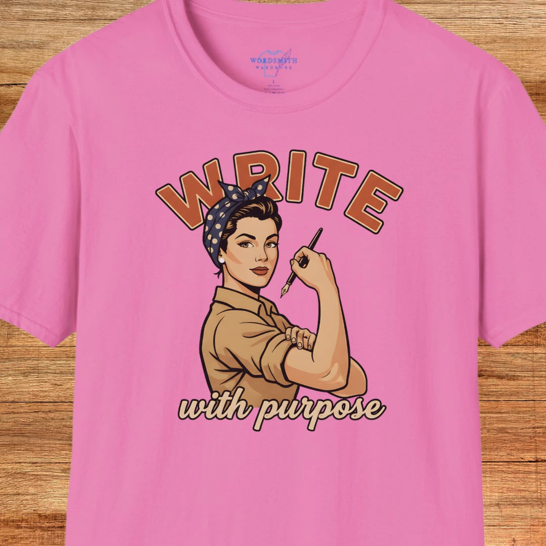 Write With Purpose! T-Shirt - Azalea