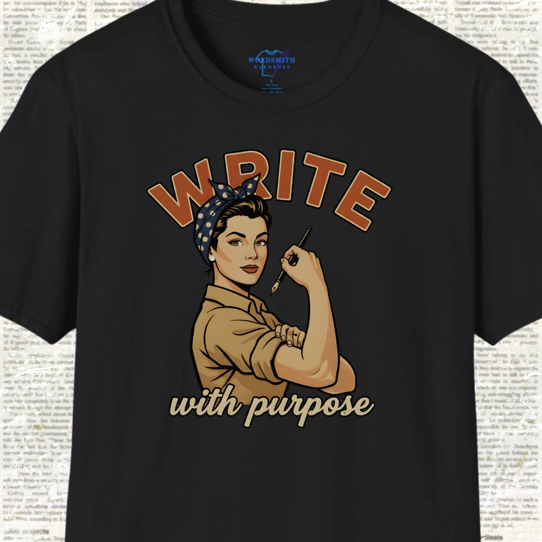Write With Purpose! T-Shirt - Black