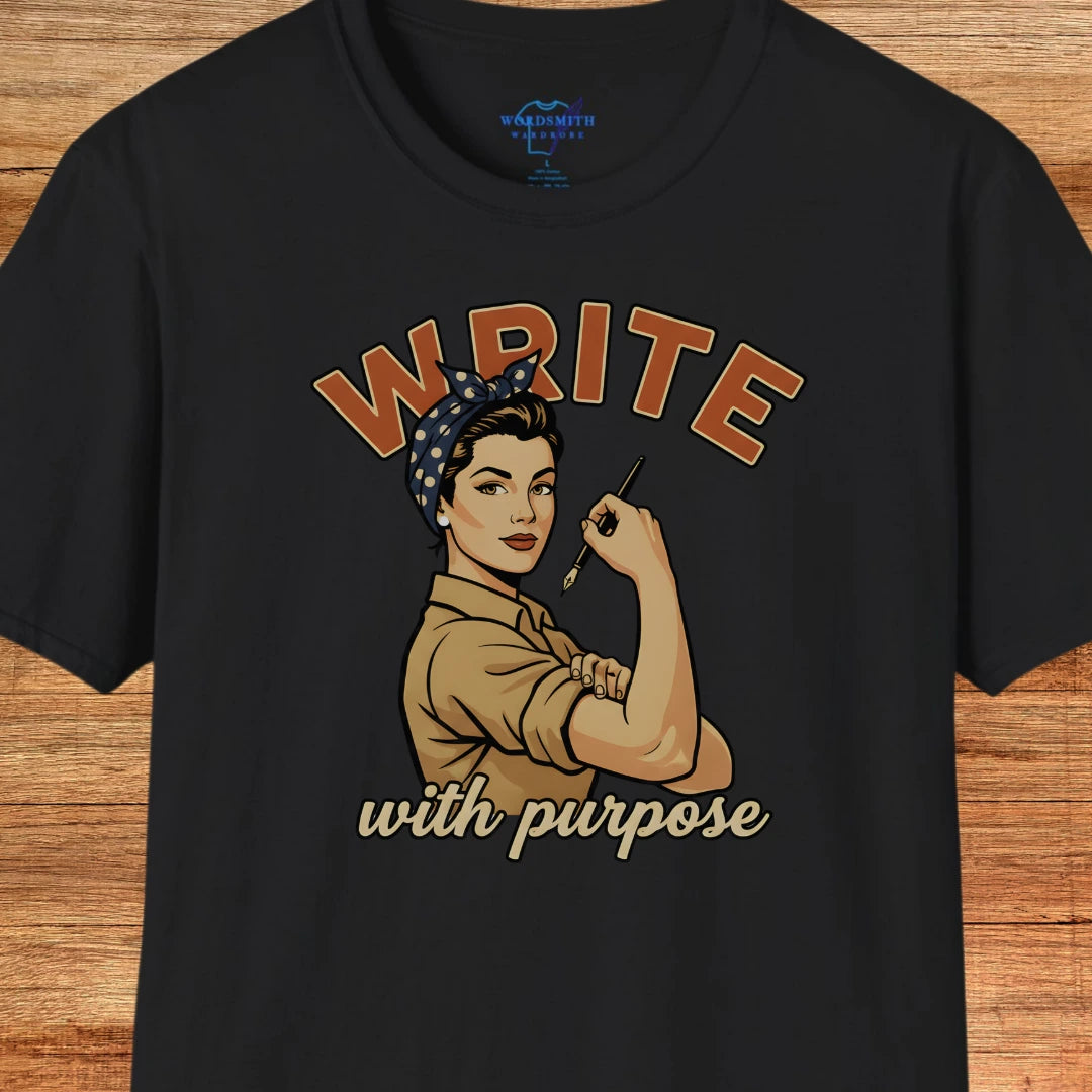 Write With Purpose! T-Shirt - Black