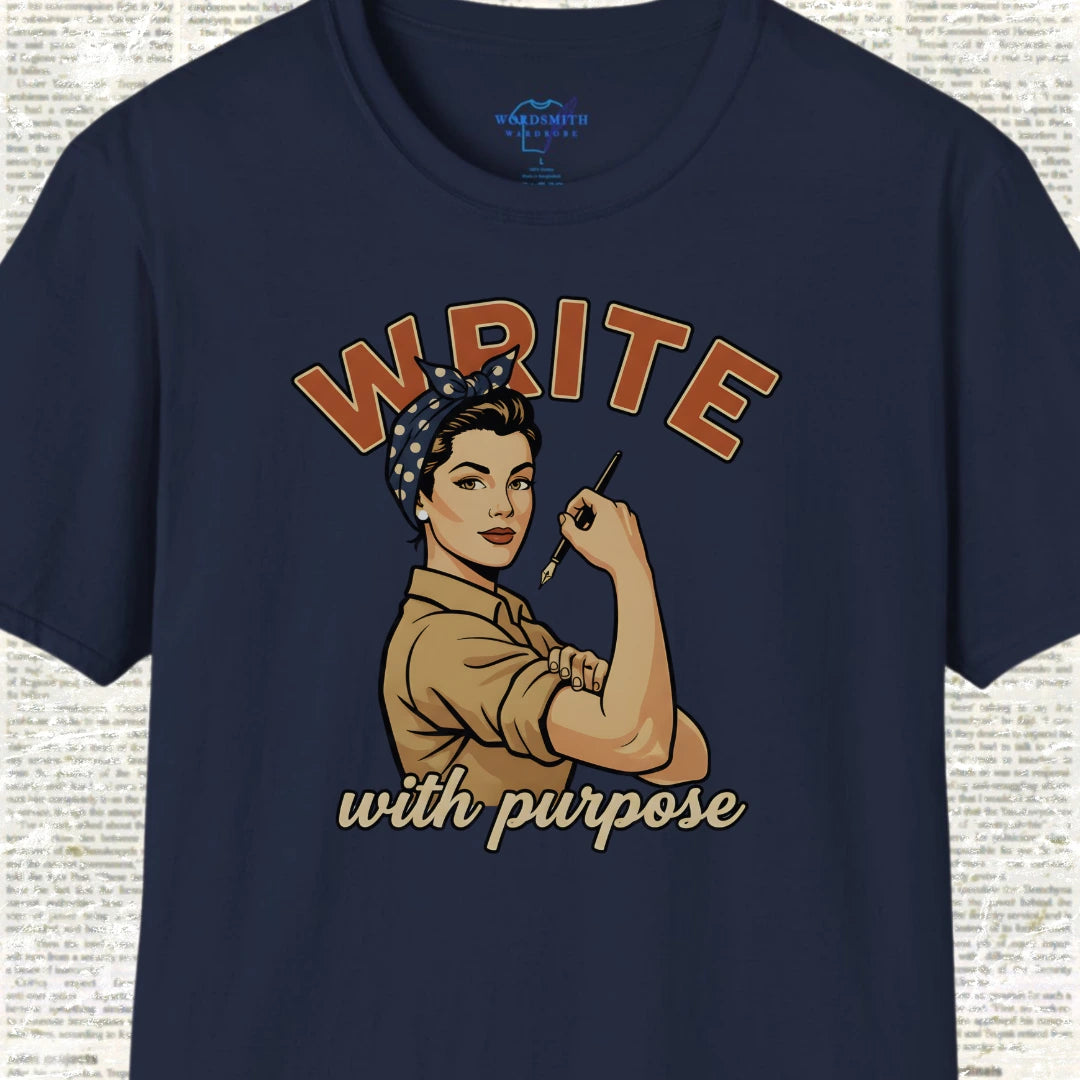 Write With Purpose! T-Shirt - Navy